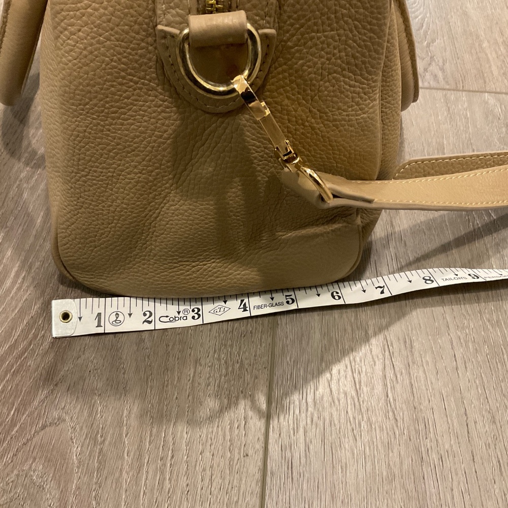 TERZETTO Loreto Pebble Leather Satchel/Shoulder in Camel - Picture 6 of 12